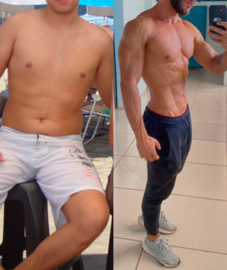 Alexander ganhou 7kg de massa muscular em 1 ano com dieta personalizada